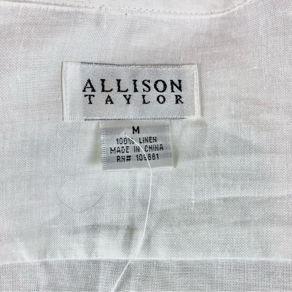 Allison Taylor Button Down Linen Quarter/Long Sleeve Shirt - Picture 8 of 11